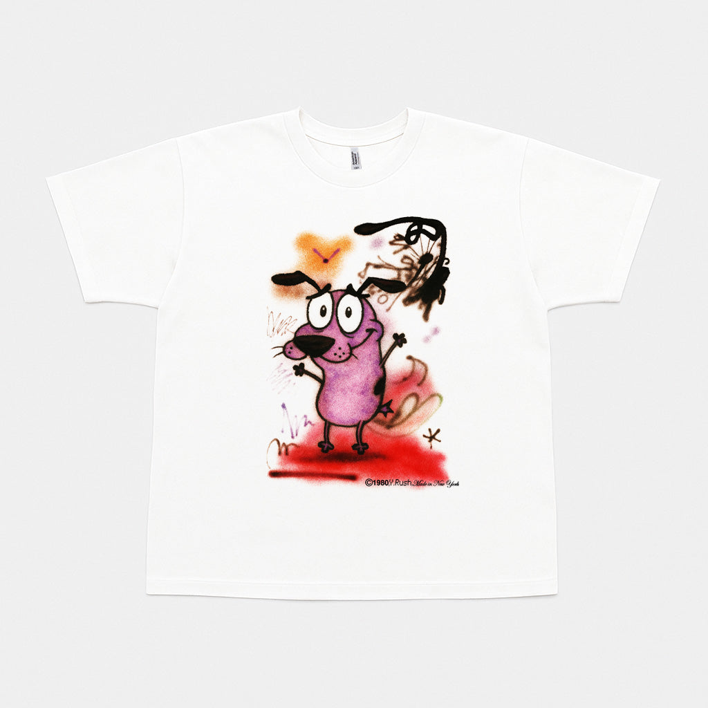 Scared Pink Dog T Shirt